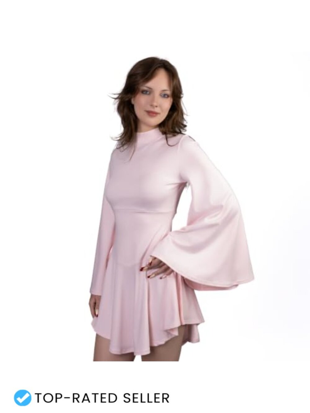 Cosplaya Pink Halloween Dress Costume Bat Wing Sleeves Cosplay
